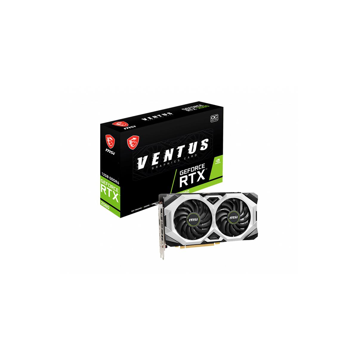 GPU MSI GEFORCE RTX 2060 VENTUS 12G OC GDDR6 RTX 2060 VENTUS 12G OC - Código: RTX 2060 VENTUS 12G OC | Compra en Guadalajara