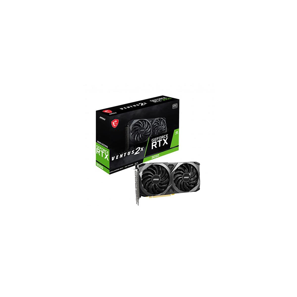 GPU MSI GEFORCE RTX 3050 VENTUS 2X 8G OC GDDR6 RTX 3050 VENTUS 2X 8G OC - Código: RTX 3050 VENTUS 2X 8G OC | Compra en Guadalajara