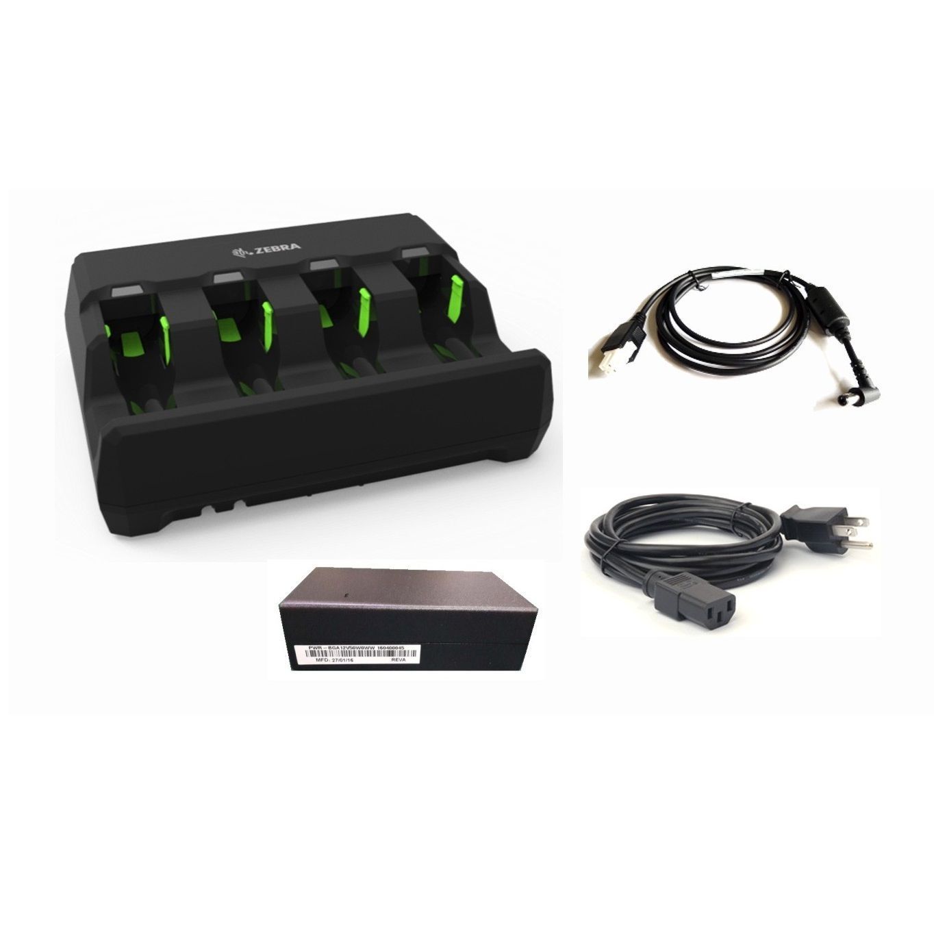 ZEBRA KIT CARGADOR DE BATERIAS  LI3678/DS3678 C/FUENTE Y CABLES - Código: SAC3600-KIT | Compra en Guadalajara