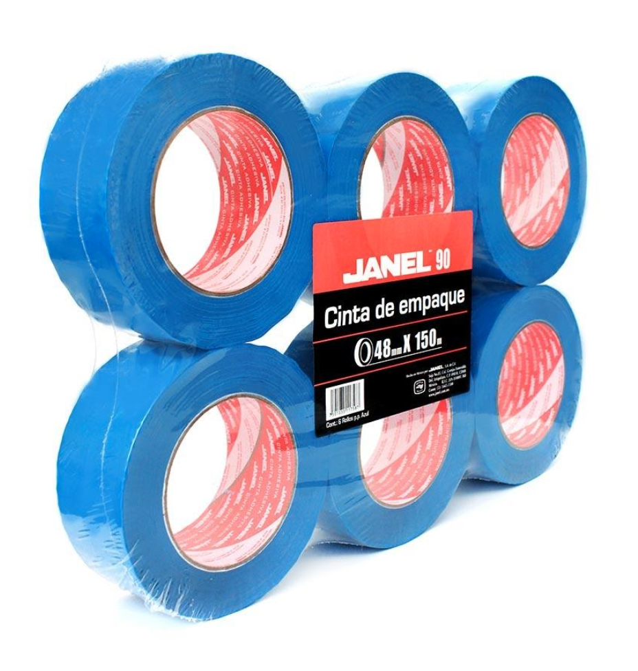 CINTA PARA EMPAQUE MOD 240 ADHES ACRILICO / COLOR CORE AZUL Navitek 95 Uso Comercial CANELA y NATURAL 36X150 mm 924036150 PZAS/ CAJA 48 Piezas por caja - Código: 9240-36150 | Compra en Guadalajara