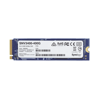 SSD 800GB NVMe M.2 2280 diseñada para Synology NAS con ranuras M.2 integradas SNV3410800G - Código: SNV3410800G | Compra en Guadalajara