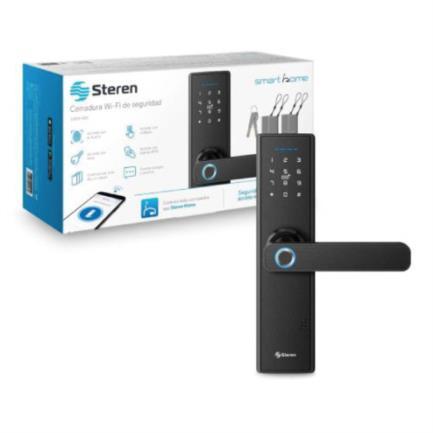 Cerradura Digital Steren Seguridad Wi-Fi RFID/Huella Digital LOCK-500 - Steren