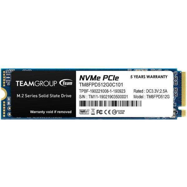 UNIDAD SSD M.2 TEAMGROUP 512GB TM8FPD512G0C101 TEAM MP33 PRO PCI GEN3X4 2280 3500MB/S - Código: TM8FPD512G0C101 | Compra en Guadalajara