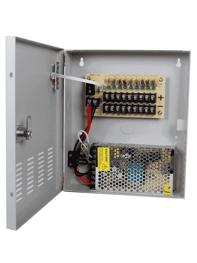 FUENTE DE PODER SAXXON PSU1210D9 REGULADA/ 12V/ 10 AMPERES/ 9 CAMARAS TVN400025 - Código: TVN400025 | Compra en Guadalajara