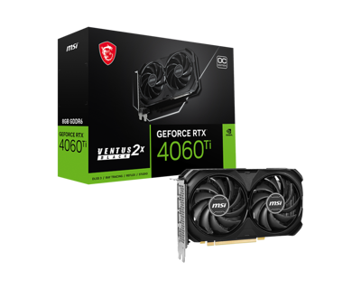 GPU MSI GEFORCE RTX 4060 TI VENTUS 2X BLACK 8G GDDR6 RTX 4060 TI VENTUS 2X BLACK 8G - Código: RTX 4060 TI VENTUS 2X BLACK 8G | Compra en Guadalajara