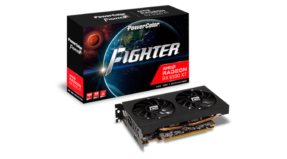 GPU POWER COLOR RADEON FIGHTER RX 6500 XT 4GB GDDR6 AXRX 6500 XT 4GBD6-DH - Código: AXRX 6500 XT 4GBD6-DH | Compra en Guadalajara