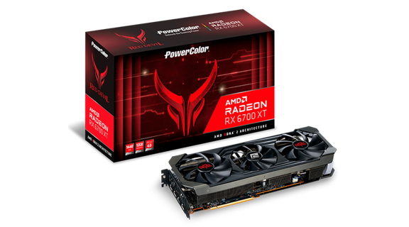 GPU POWER COLOR RADEON RED DEVIL RX 6700XT 12GB GDDR6 OC AXRX 6700XT 12GBD6-3DHE/OC - Código: AXRX 6700XT 12GBD6-3DHE/OC | Compra en Guadalajara