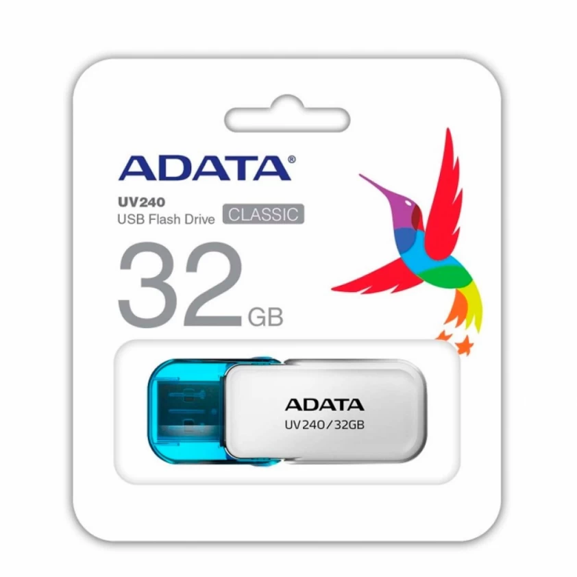 MEMORIA USB ADATA AUV240-32G-RWH BLANCO 2.0 UV240WH-32G - Código: UV240WH-32G | Compra en Guadalajara