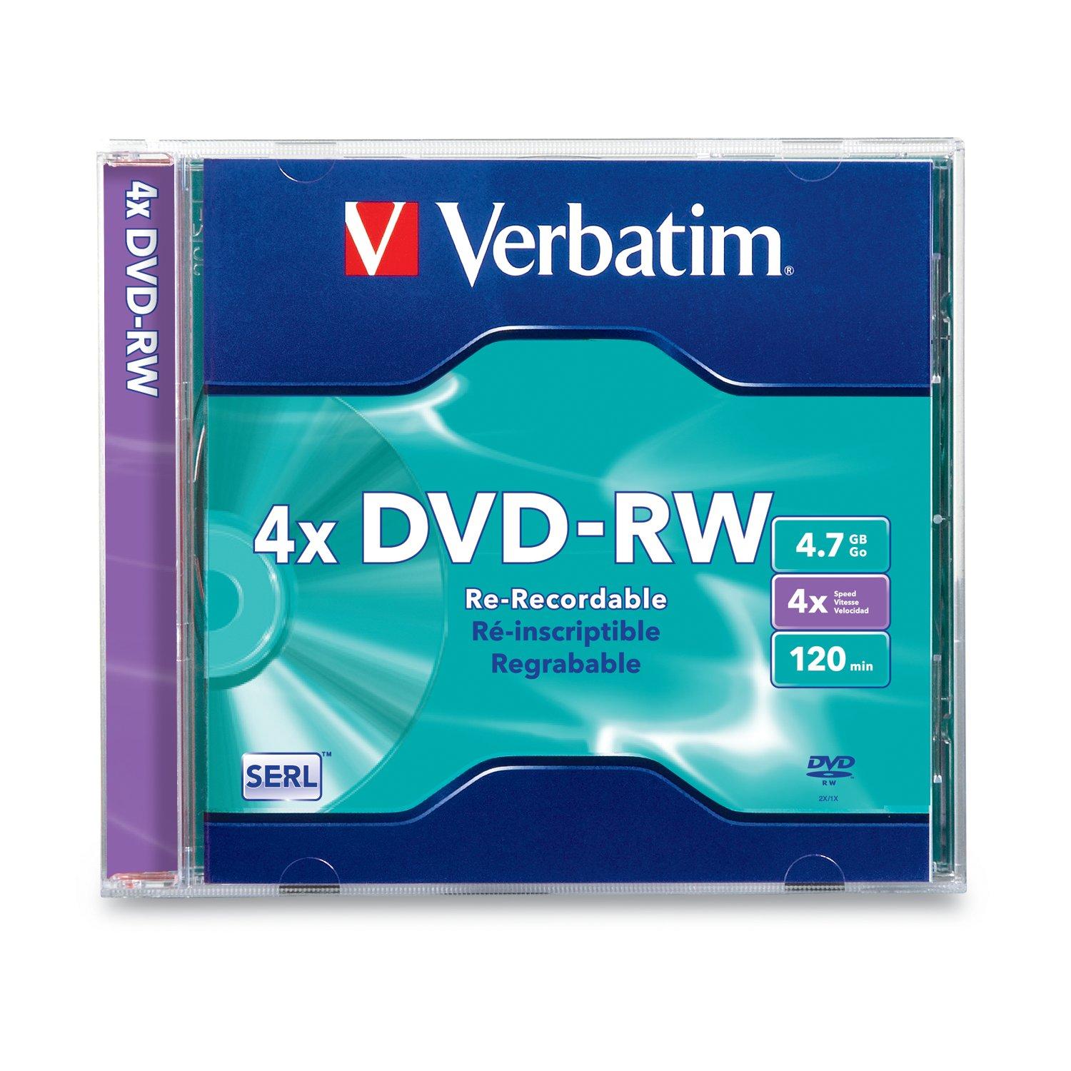 DVD-RW VERBATIM 4X 4.7GB SINGLE JEWEL CASE VB94836 VB94836 - Código: VB94836 | Compra en Guadalajara