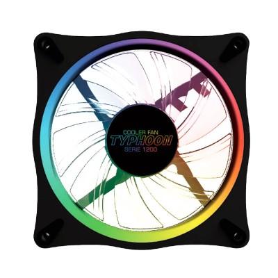 VENTILADOR YEYIAN TYPHOON  120MM NEGRO LED RGB - Código: FS1200 | Compra en Guadalajara