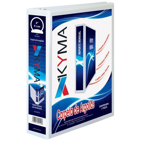 Carpeta Panorámica Kyma de Vinil Tamaño Oficio 2 Aro en O Blanca CPKCBHO-200-BCOF - Código: CPKCBHO-200-BCOF | Compra en Guadalajara