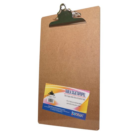 Tabla Agarrapapel Kyma de Madera Macocel Tamaño Oficio con Broche Mariposa TABAGA-MACM-OFI - Código: TABAGA-MACM-OFI | Compra en Guadalajara
