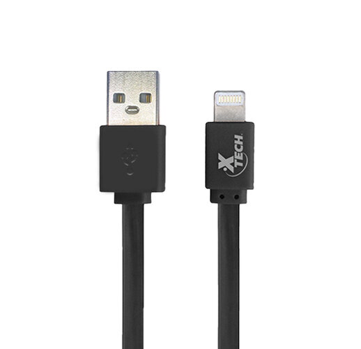 Xtech - Cable Lightning - USB macho a Lightning macho - 1 m - negro blanco azul verde naranja - plano paquete de 10 - Código: XTG-236 | Compra en Guadalajara